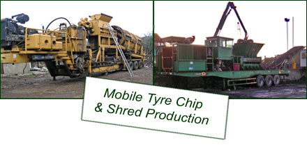 Mobile Tyre Chip / Shred Production